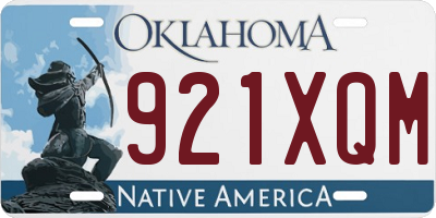 OK license plate 921XQM