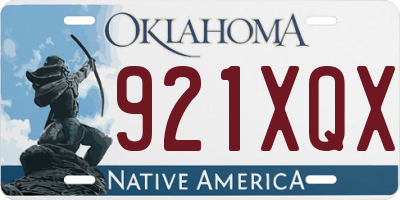 OK license plate 921XQX