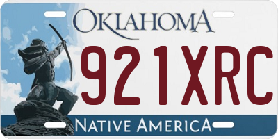 OK license plate 921XRC