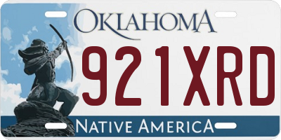 OK license plate 921XRD