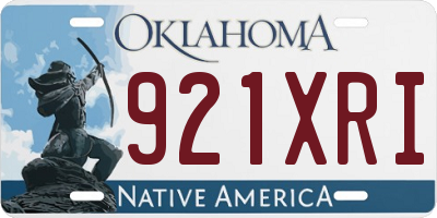 OK license plate 921XRI