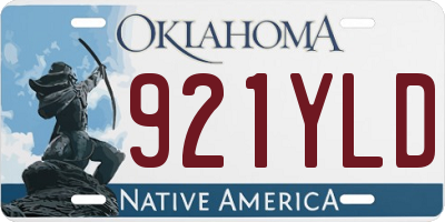 OK license plate 921YLD