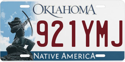 OK license plate 921YMJ