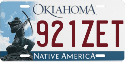 OK license plate 921ZET