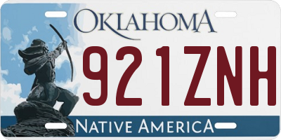 OK license plate 921ZNH