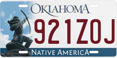 OK license plate 921ZOJ
