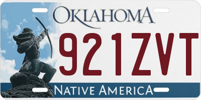 OK license plate 921ZVT