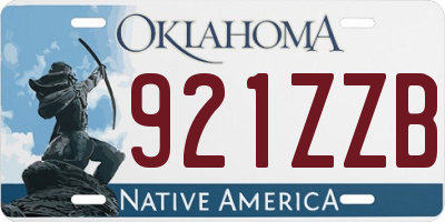 OK license plate 921ZZB