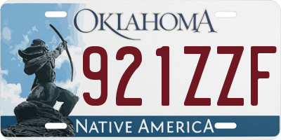 OK license plate 921ZZF