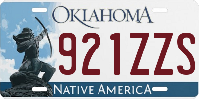 OK license plate 921ZZS