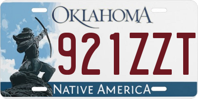OK license plate 921ZZT
