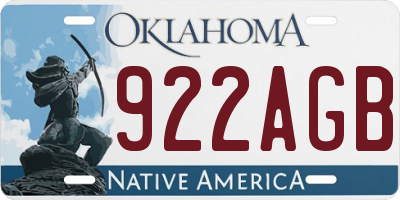 OK license plate 922AGB