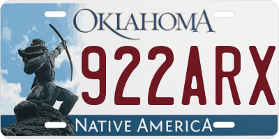 OK license plate 922ARX
