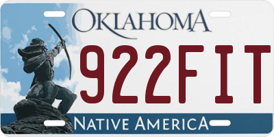OK license plate 922FIT