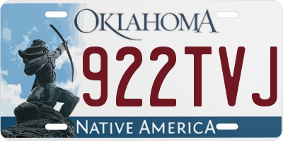 OK license plate 922TVJ