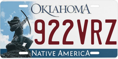 OK license plate 922VRZ
