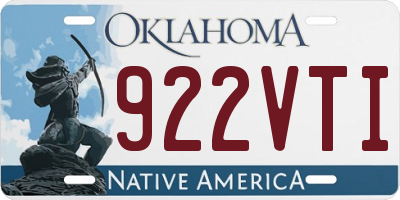 OK license plate 922VTI