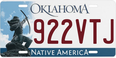 OK license plate 922VTJ