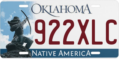 OK license plate 922XLC