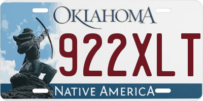 OK license plate 922XLT
