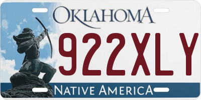 OK license plate 922XLY