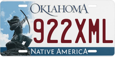 OK license plate 922XML