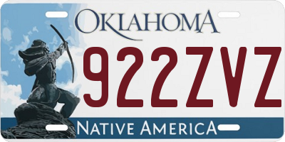 OK license plate 922ZVZ