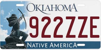 OK license plate 922ZZE