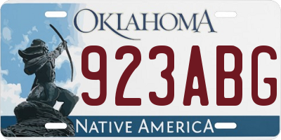 OK license plate 923ABG