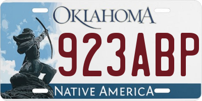 OK license plate 923ABP