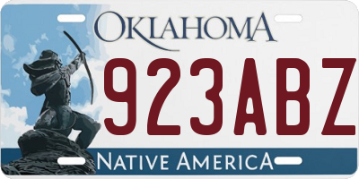 OK license plate 923ABZ