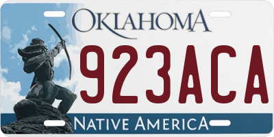 OK license plate 923ACA