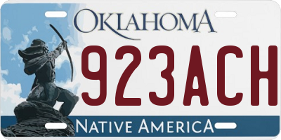 OK license plate 923ACH