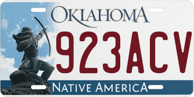 OK license plate 923ACV