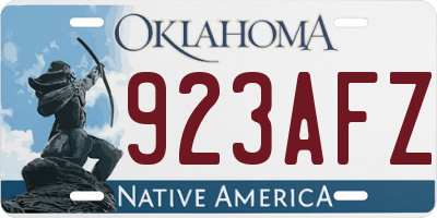 OK license plate 923AFZ