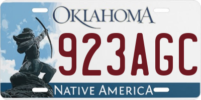 OK license plate 923AGC