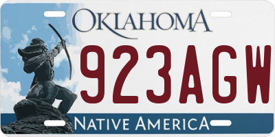 OK license plate 923AGW