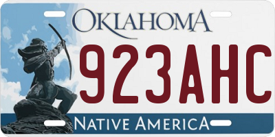 OK license plate 923AHC