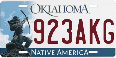 OK license plate 923AKG