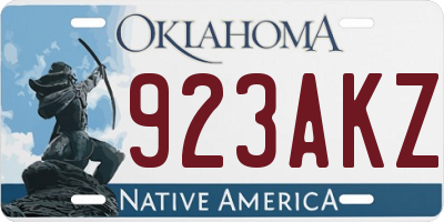 OK license plate 923AKZ