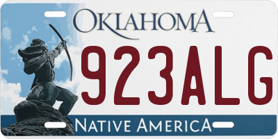 OK license plate 923ALG