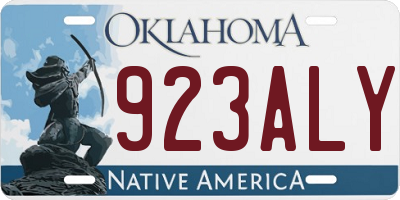 OK license plate 923ALY