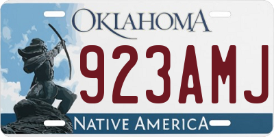 OK license plate 923AMJ