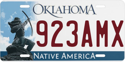 OK license plate 923AMX
