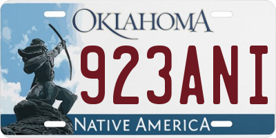 OK license plate 923ANI