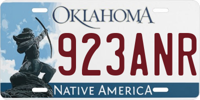 OK license plate 923ANR