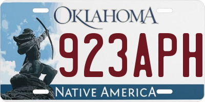 OK license plate 923APH