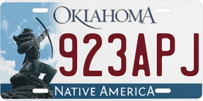 OK license plate 923APJ
