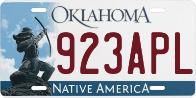 OK license plate 923APL