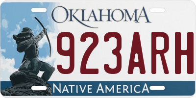 OK license plate 923ARH